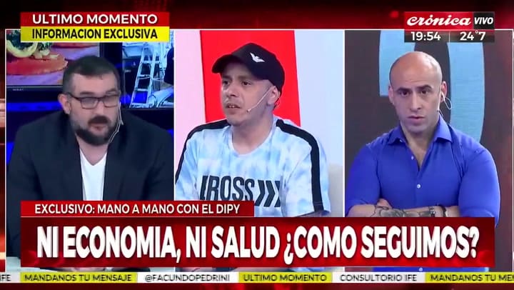 Dipy: 'este país está lleno de soretes' - Fuente: Crónica TV
