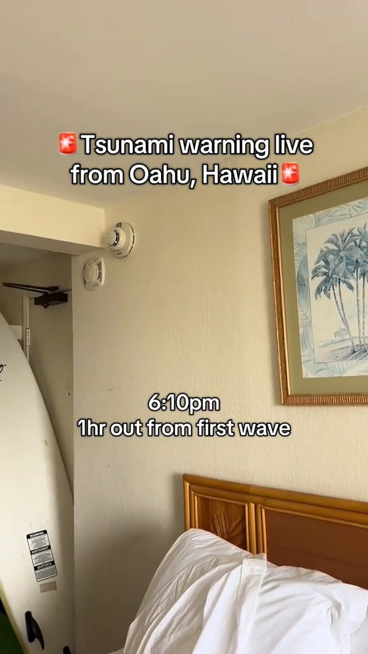 Así viven las personas de Hawai la alerta de tsunami