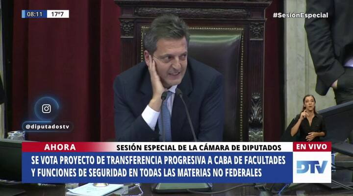 El improperio de una diputada por un problema técnico - Fuente: DTV