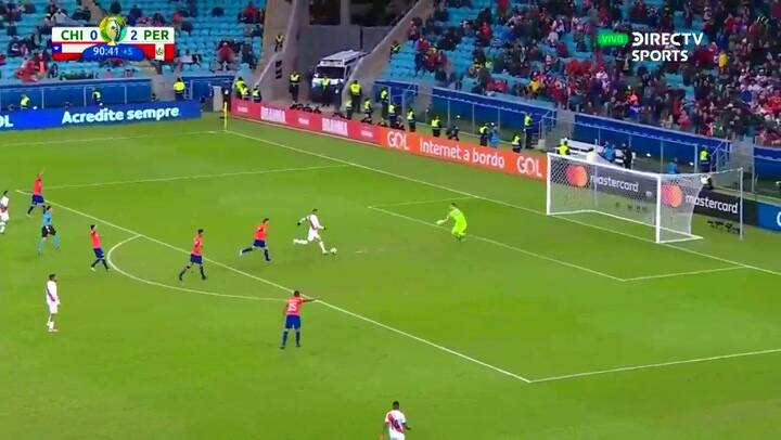 Paolo Guerrero, el 3-0 - Fuente: DirecTV Sports