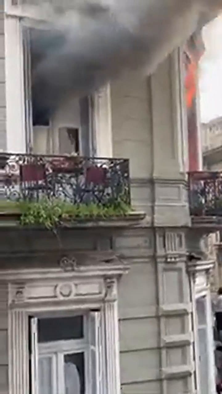 Incendio en el centro porteño