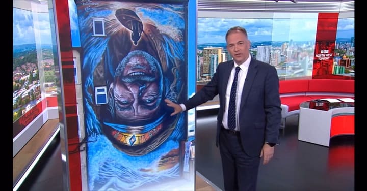 La BBC destacó el mural de un tandilense en un pueblo inglés