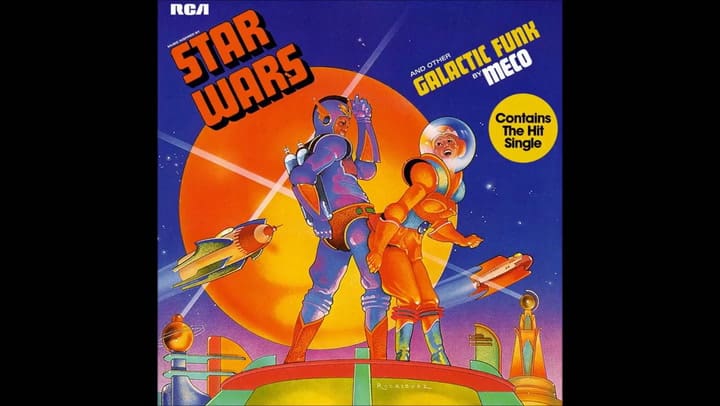 Un LP con la música de John Williams en clave funk, síntoma del éxito del film - Fuente: Youtube
