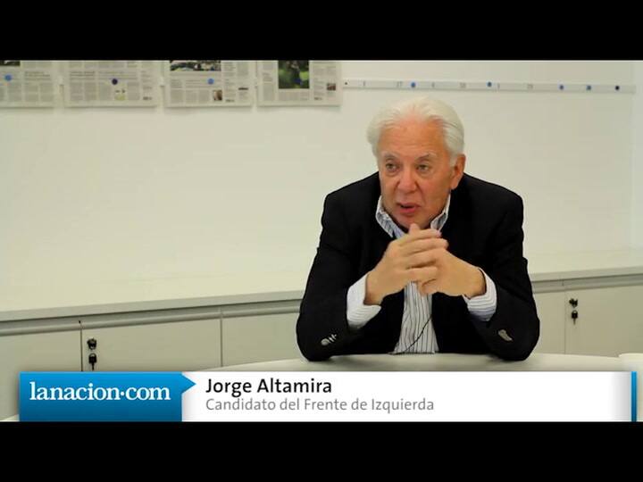 Jorge Altamira, candidato del Frente de Izquierda