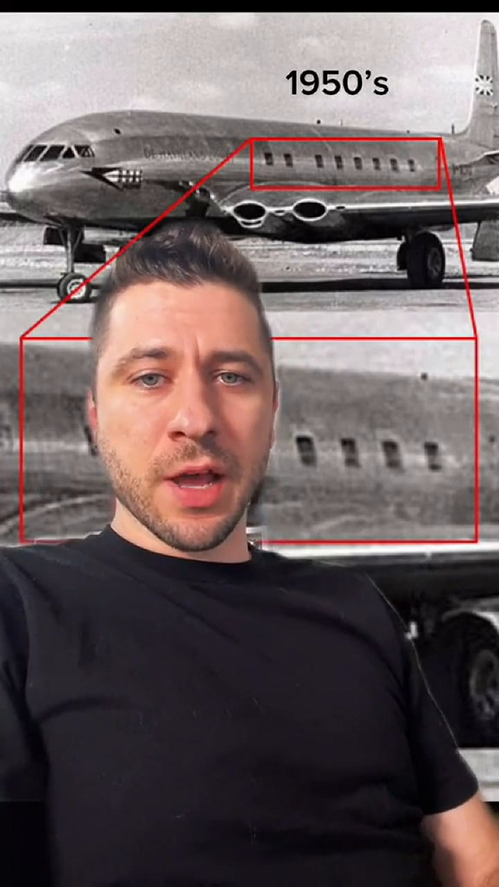 ¿Por qué las ventanas de los aviones son redondas?