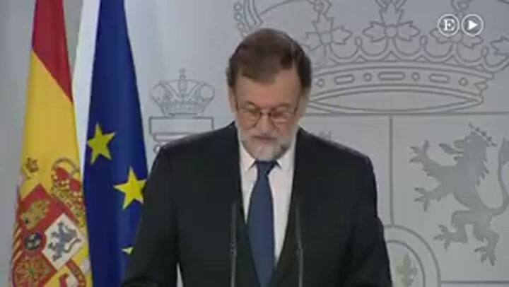 Rajoy: 'Hoy no ha habido un referéndum de autodeterminación en Cataluña'