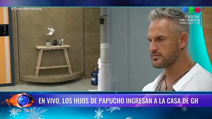 El emotivo reencuentro de Papucho con sus hijos en la casa de Gran Hermano