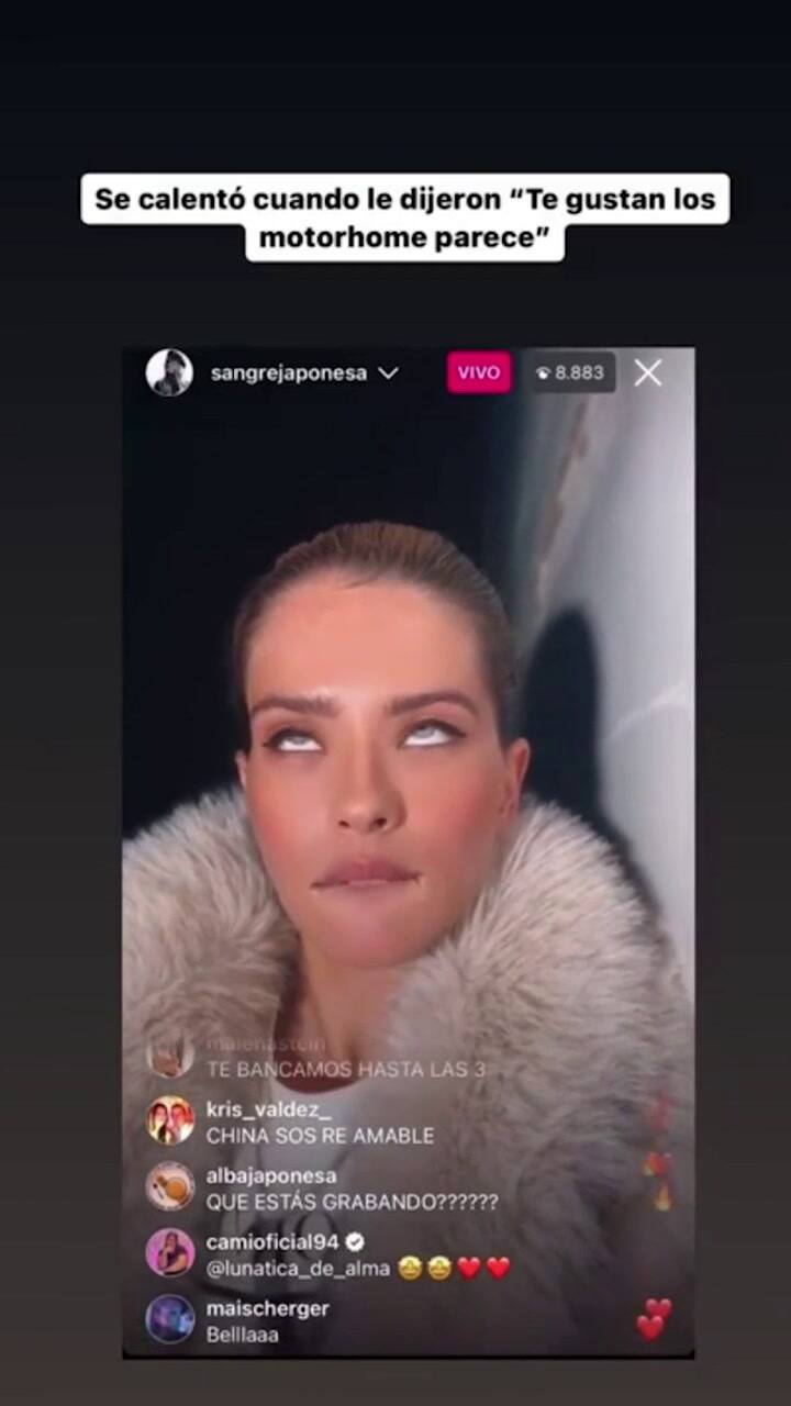 El enojo de la China Suárez por un comentario sobre el motorhome