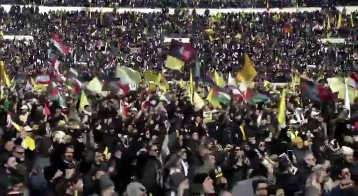 Millones de personas participan en el funeral de los mártires Sayyed Hassan Nasrallah y Sayyed Hashem Safieddine