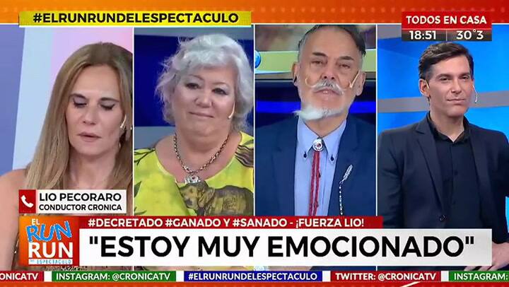 Lío Pecoraro cuenta cómo fue su internación - Fuente: Crónica TV