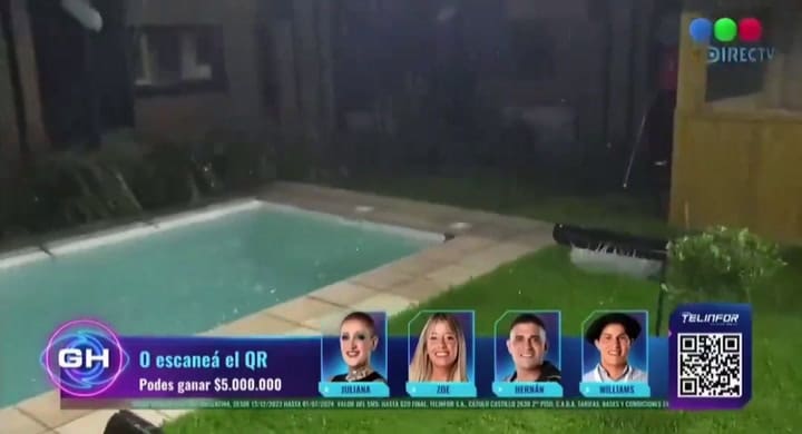 Los concursantes del reality se mostraron sorprendidos ante el temporal