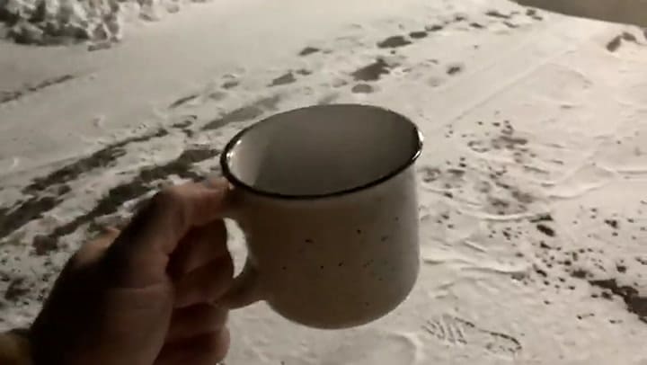 Un residente de Maine compartió el efecto de las bajas temperaturas