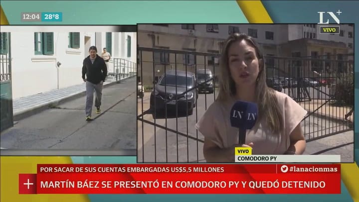Martín Báez quedó detenido en Comodoro Py