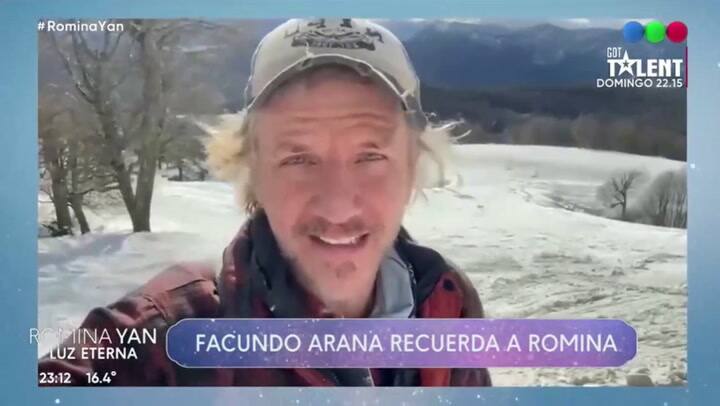 Facundo Arana contó una anécdota sobre Romina Yan en el homenaje de Telefe