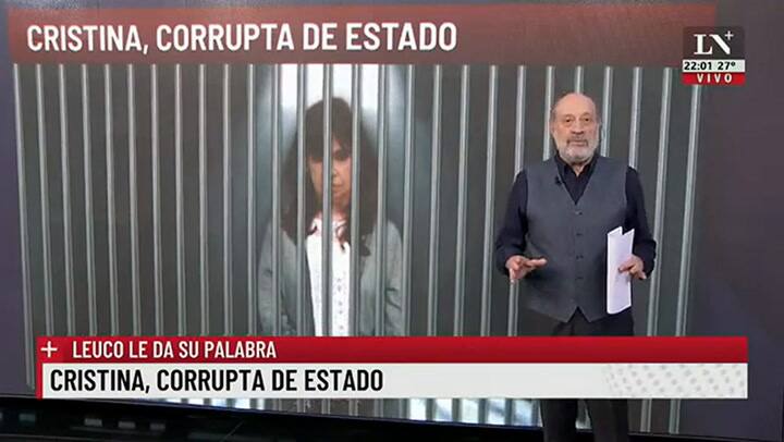 Cristina, corrupta de estado. Leuco le da su palabra.
