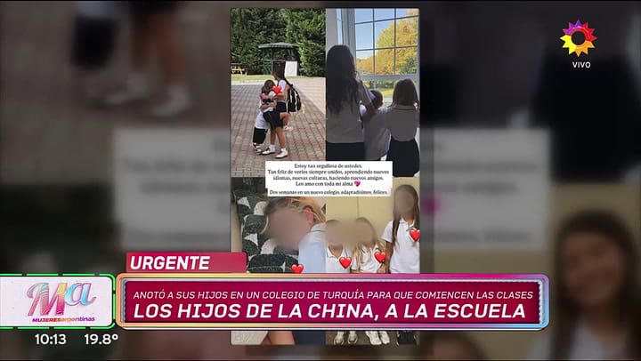 La China Suárez aseguró que Benjamín Vicuña estaba al tanto de la escolarización de sus hijos en Turquía