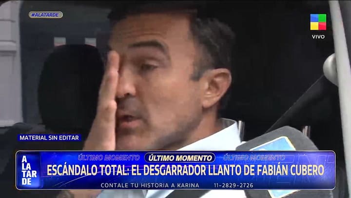 Fabian Cubero rompió en llanto en medio de su nueva disputa con Nicole Neumann