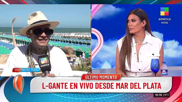 La respuesta de L-Gante cuando le preguntaron si tuvo intimidad con Wanda Nara