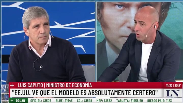 Luis Caputo descarta cambios en Economía