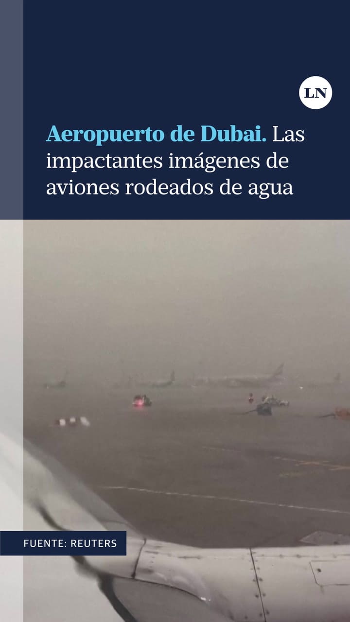 Aeropuerto de Dubai. Las impactantes imágenes de aviones rodeados de agua