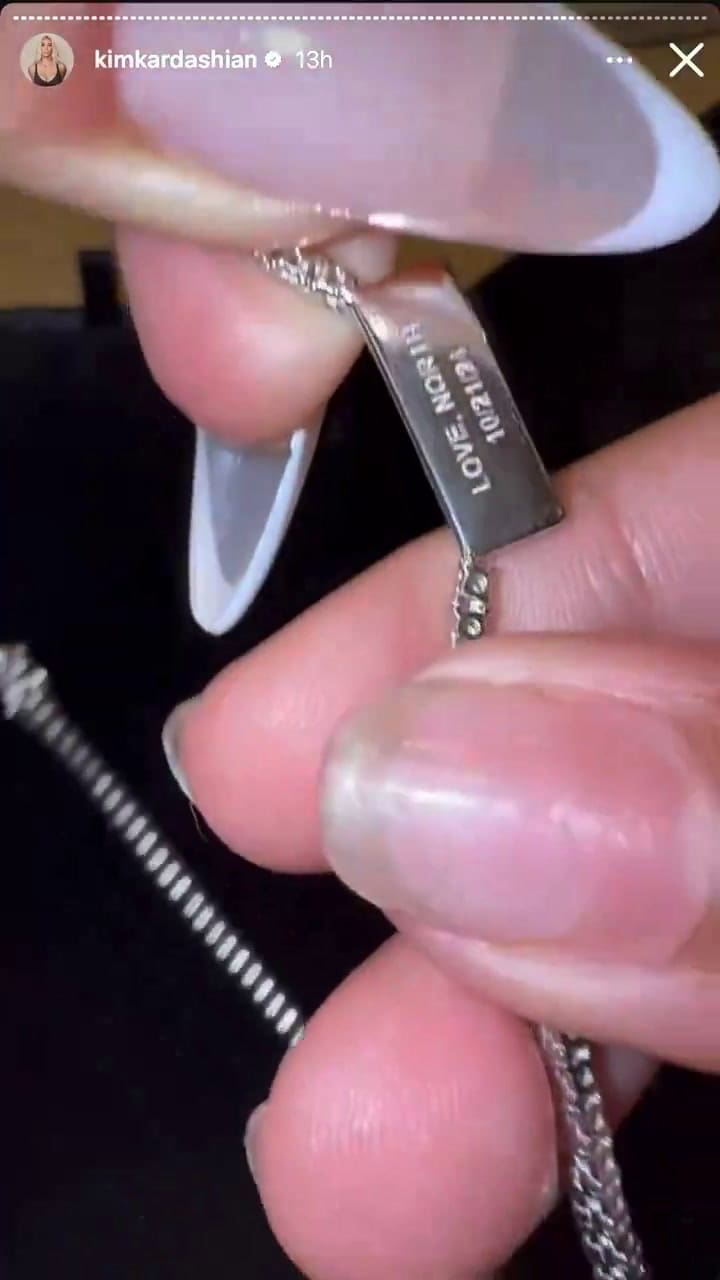 El inusual collar de diamantes que le regaló North West a su madre, Kim Kardashian, por su cumpleaños