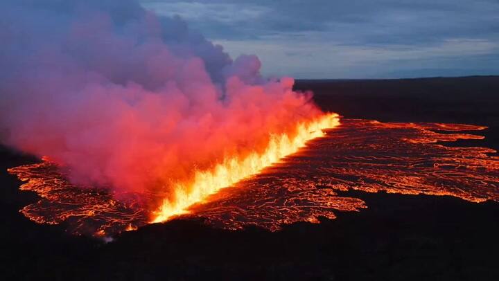 La erupción de un volcán en Islandia