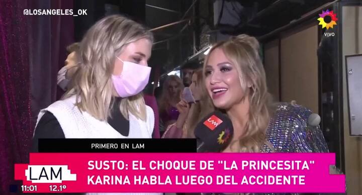 Karina la princesita chocó a un motociclista - Fuente: eltrece