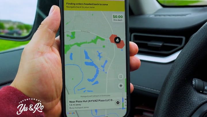 El hombre experimentó en la aplicación de delivery