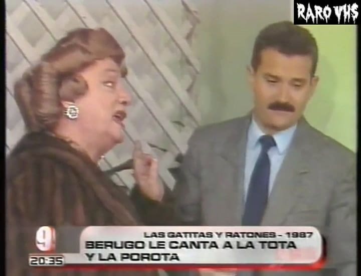 La tota y la Porota con Berúgo Carámbula en los 80 - Fuente: YouTube