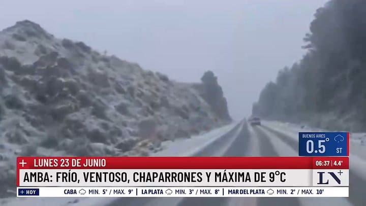 Nieve en Buenos Aires