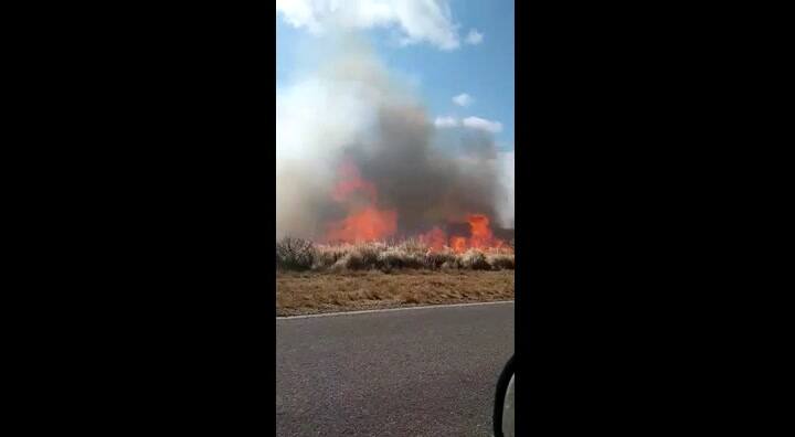 Fuego en el campo del presidente de la Rural de Río Cuarto