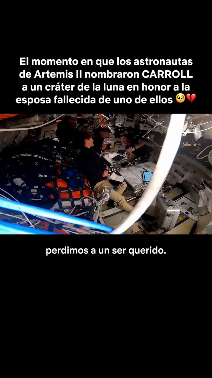 Los astronautas del Artemis II "bautizaron" un cráter