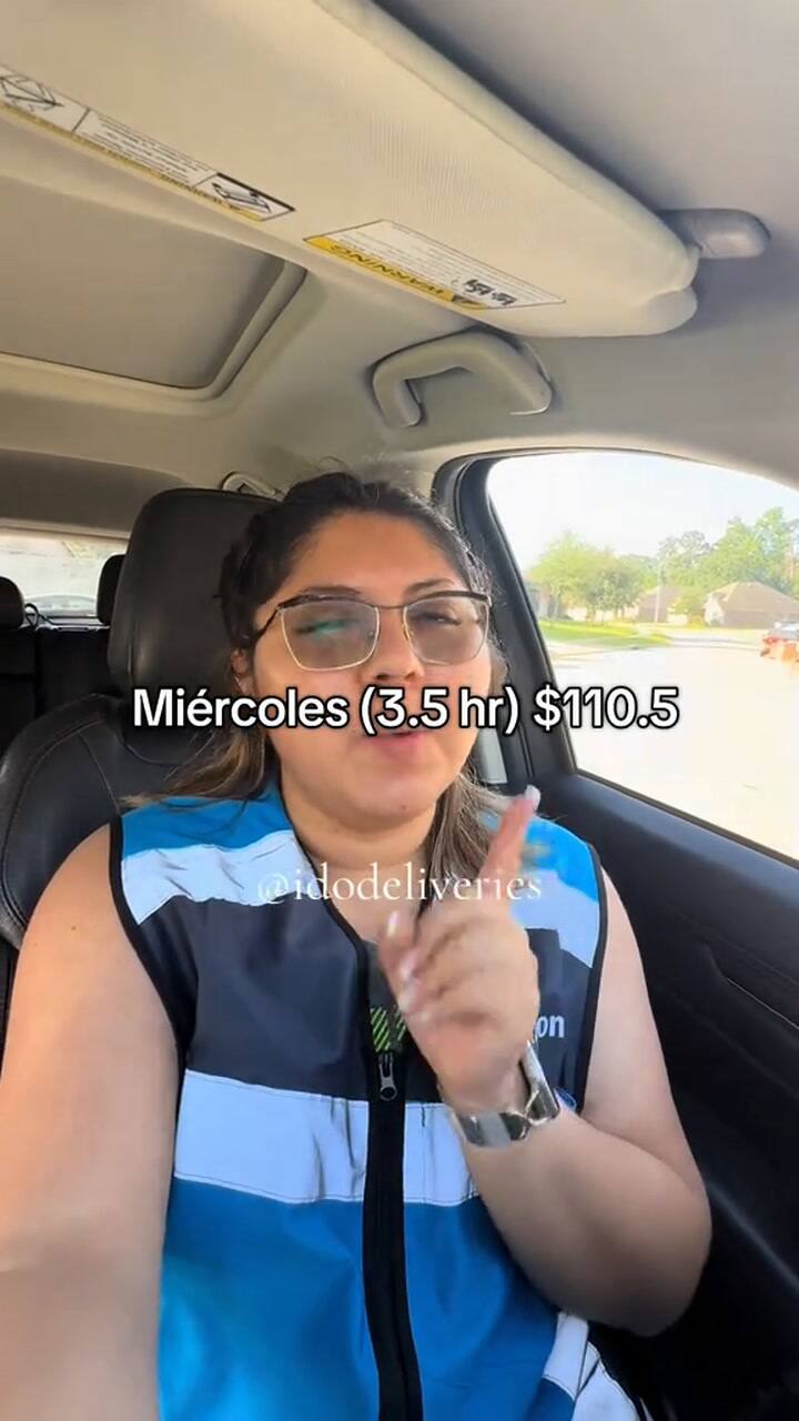 Una joven latina contó cuánto ganó en una semana de trabajo con Amazon Flex en EE.UU.