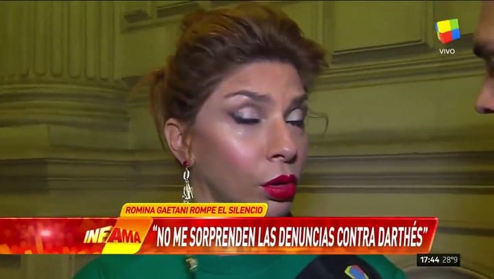 Romina Gaetani: 'No me sorprenden las denuncias contra Darthés'