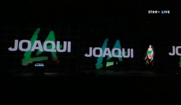 La Joaqui y su show en la premiación