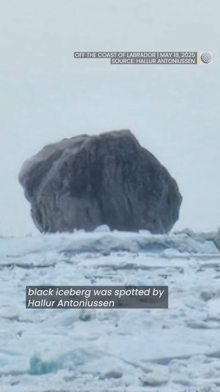El iceberg de color negro que sorprendió a un pescador