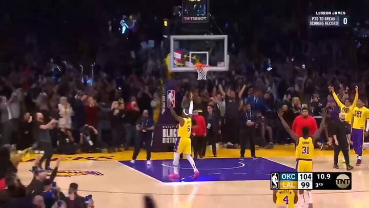 LeBron James se convirtió en el máximo anotador de la historia de la NBA