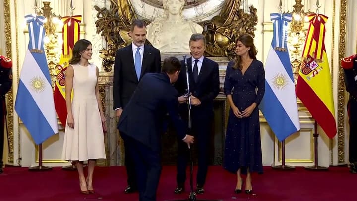 Mauricio Macri recibió a los Reyes de España