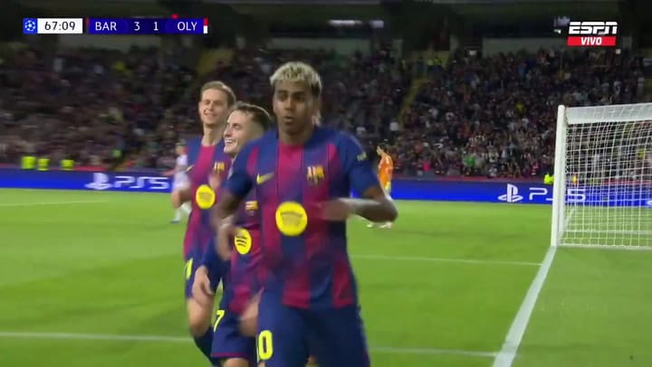 El gol de penal de Lamine Yamal