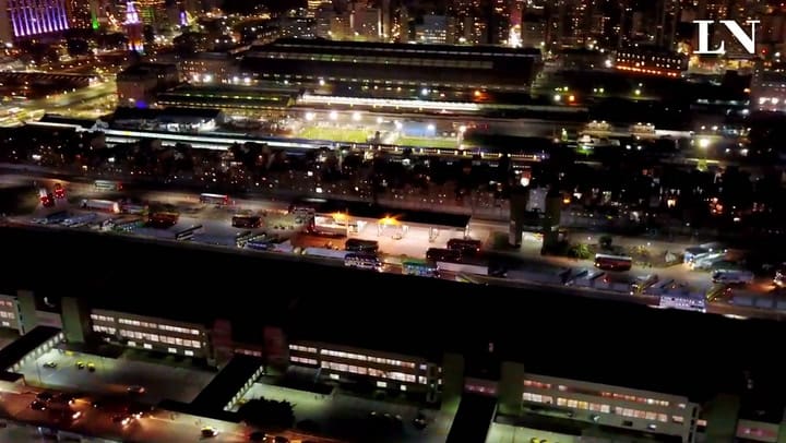 Por obras en la zona, falta luz en la zona de la terminal de micros