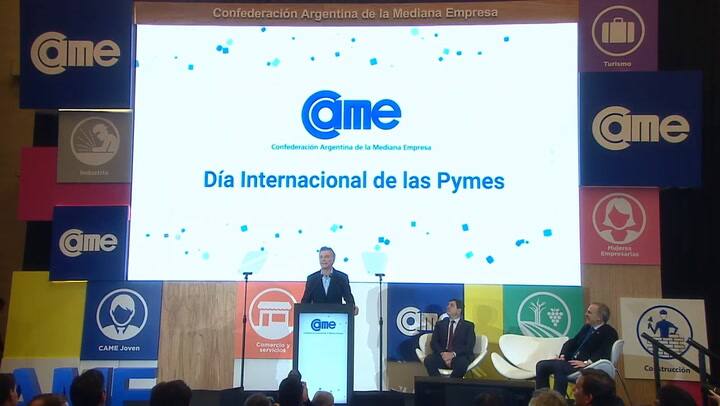 El presidente Mauricio Macri participó del Día de la PyME - Fuente: Casa Rosada