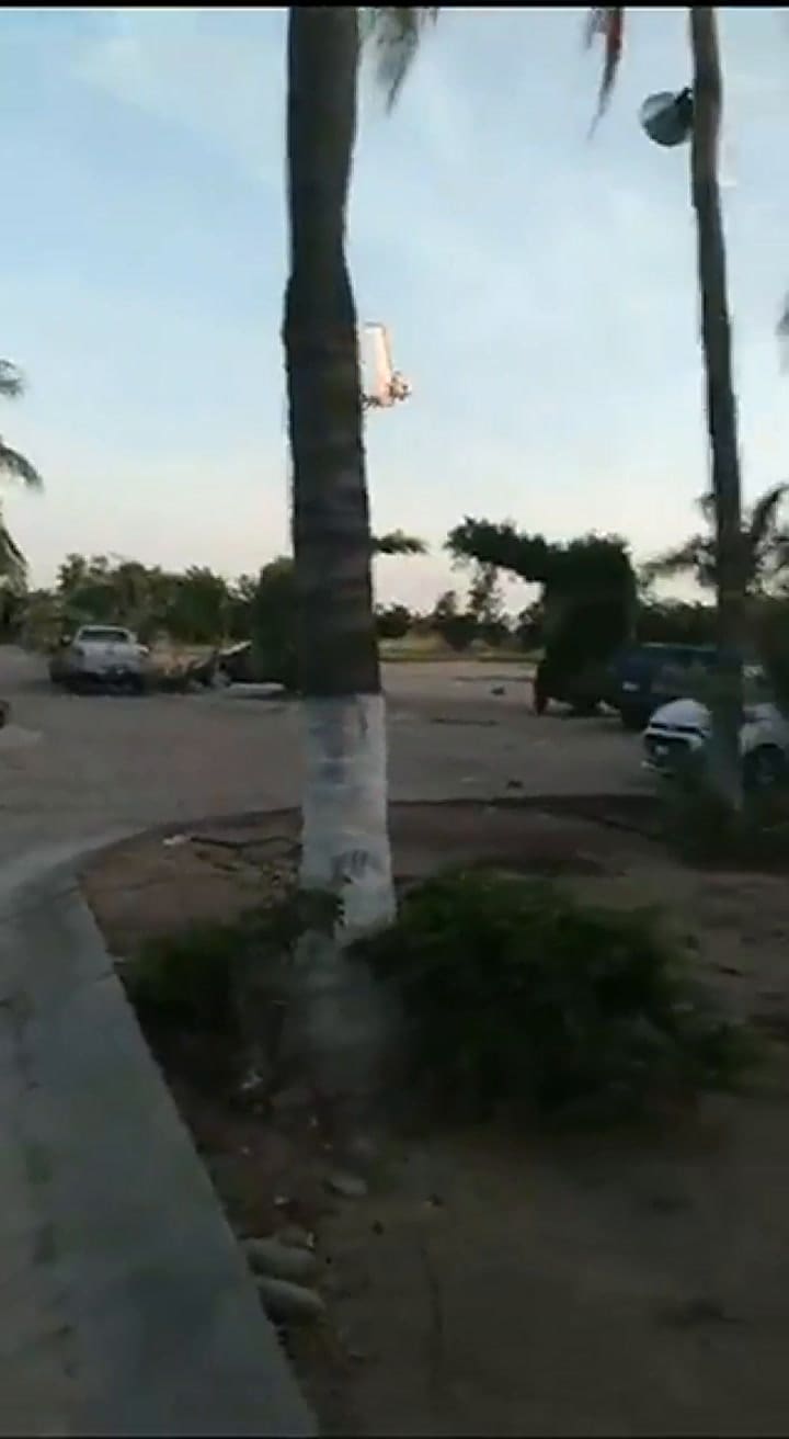 Así se vio la caída del avión desde afuera de la hacienda