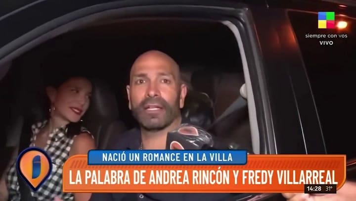 En medio de los rumores, Fredy Villarreal y Andrea Rincón fueron vistos juntos en el mismo auto