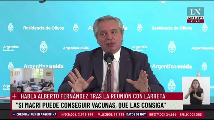 Alberto Fernández sobre Bullrich: 'la he visto terminar en el ocaso, en el lugar donde está ahora'