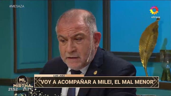 La insolita interrupcion que sufrio Mirtha Legrand mientras hablaba con Luis Juez: "Viene de otro canal, eh"