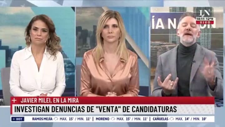 Casta económica', la dura crítica de Luis Novaresio a Milei