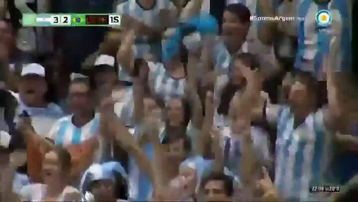 El gol del título - Fuente: TV Pública