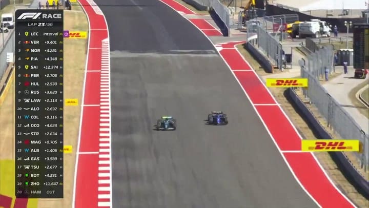 sobrepaso Colapinto Alonso Austin