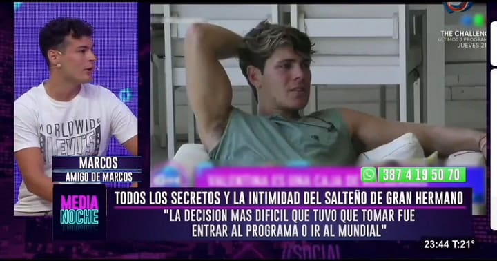 Marcos, amigo del participante salteño, habló sobre Julieta