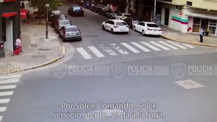 Cinemátográfica persecución en pleno Palermo